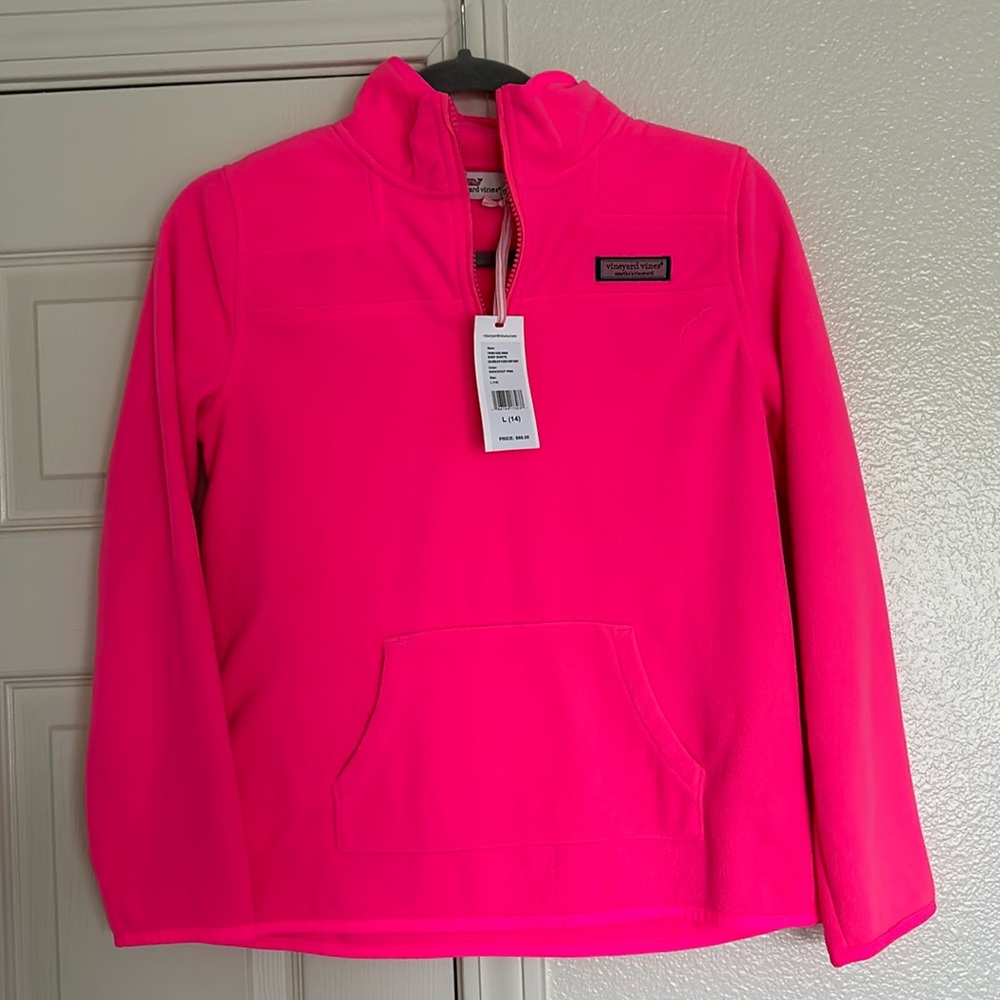 Vineyard Vines Fleece Shep Shirt L (14)